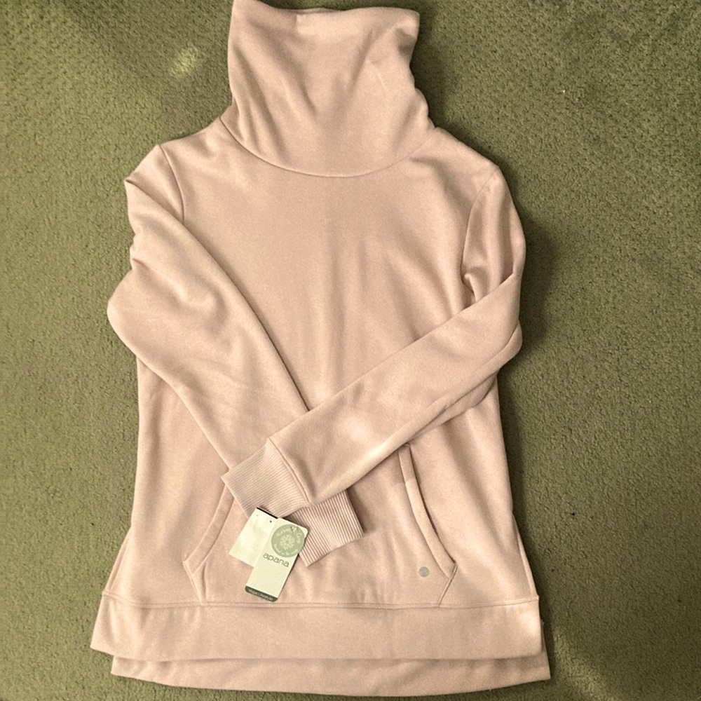 Apana yoga turtle neck sweater, color: light pink, size: L